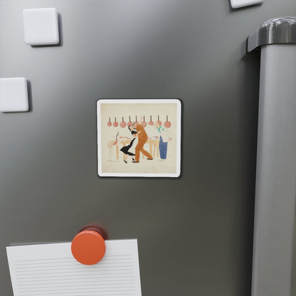 A Light in France (Magazine Illustration) Refrigerator Magnet-The Sticker Space