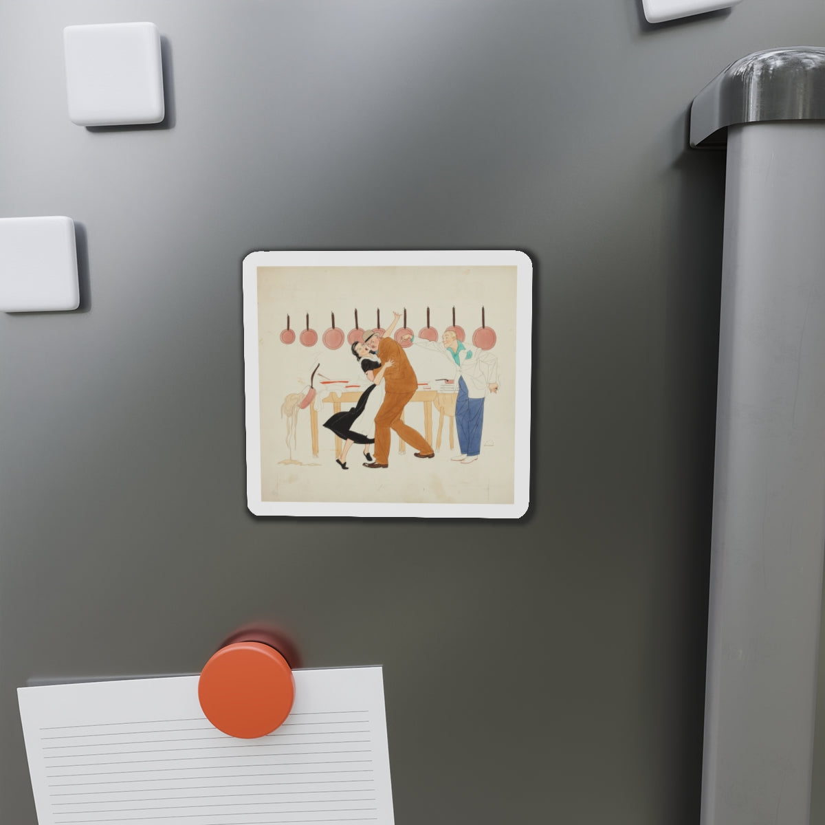 A Light in France (Magazine Illustration) Refrigerator Magnet-The Sticker Space