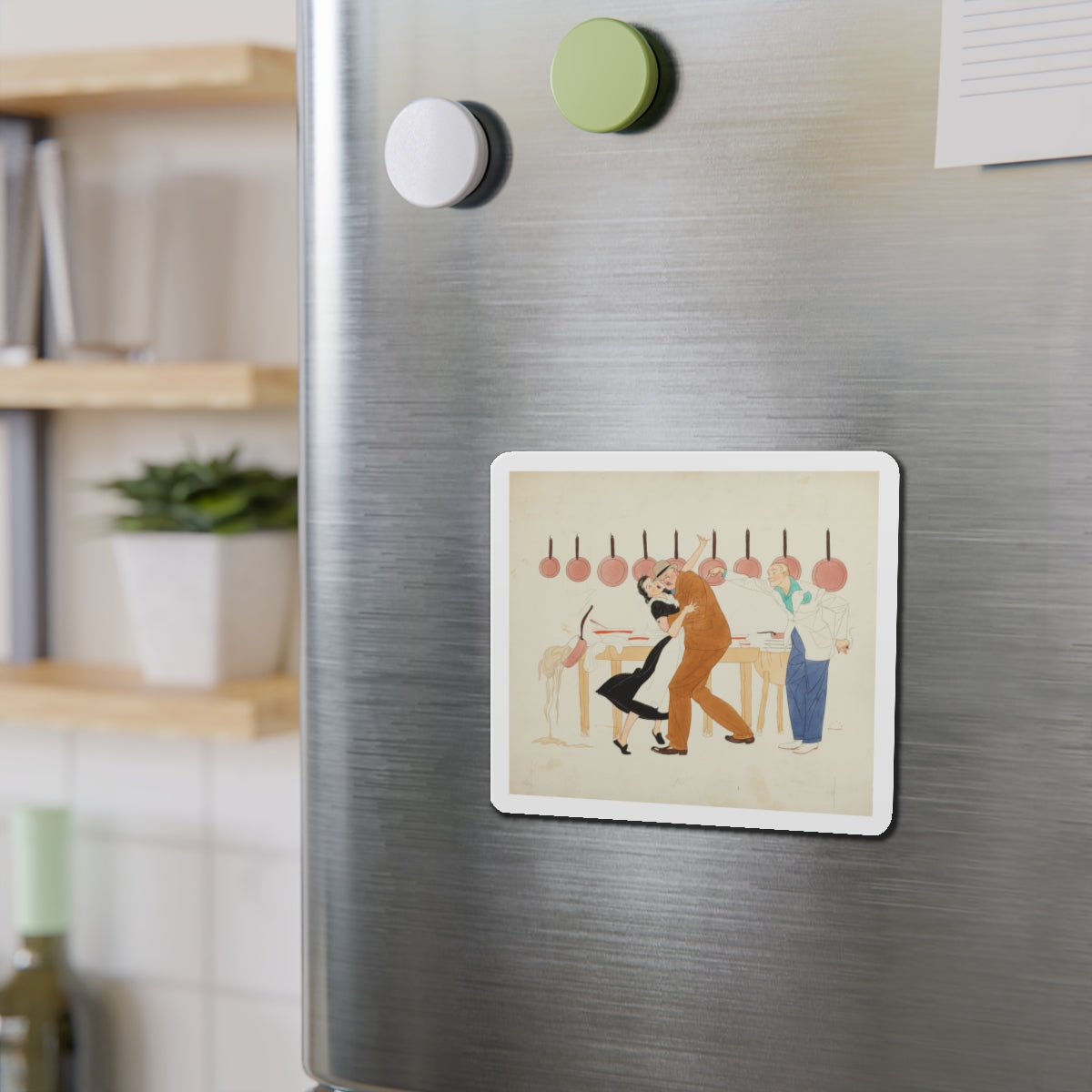 A Light in France (Magazine Illustration) Refrigerator Magnet-The Sticker Space