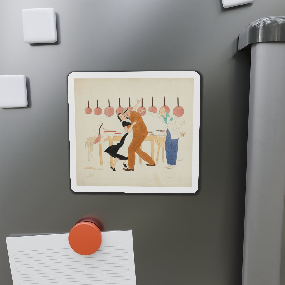 A Light in France (Magazine Illustration) Refrigerator Magnet-The Sticker Space