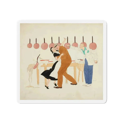 A Light in France (Magazine Illustration) Refrigerator Magnet 3 Inch - The Sticker Space