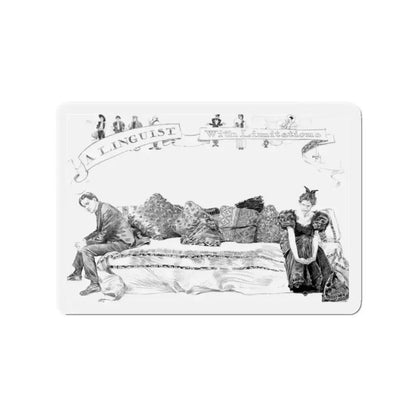 A Linguist with limitations (Magazine Illustration) Refrigerator Magnet 2 Inch - The Sticker Space