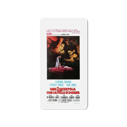 A LIZARD IN A WOMAN'S SKIN (ITALIAN) 1971 Movie Poster - Refrigerator Magnet 4 Inch - The Sticker Space