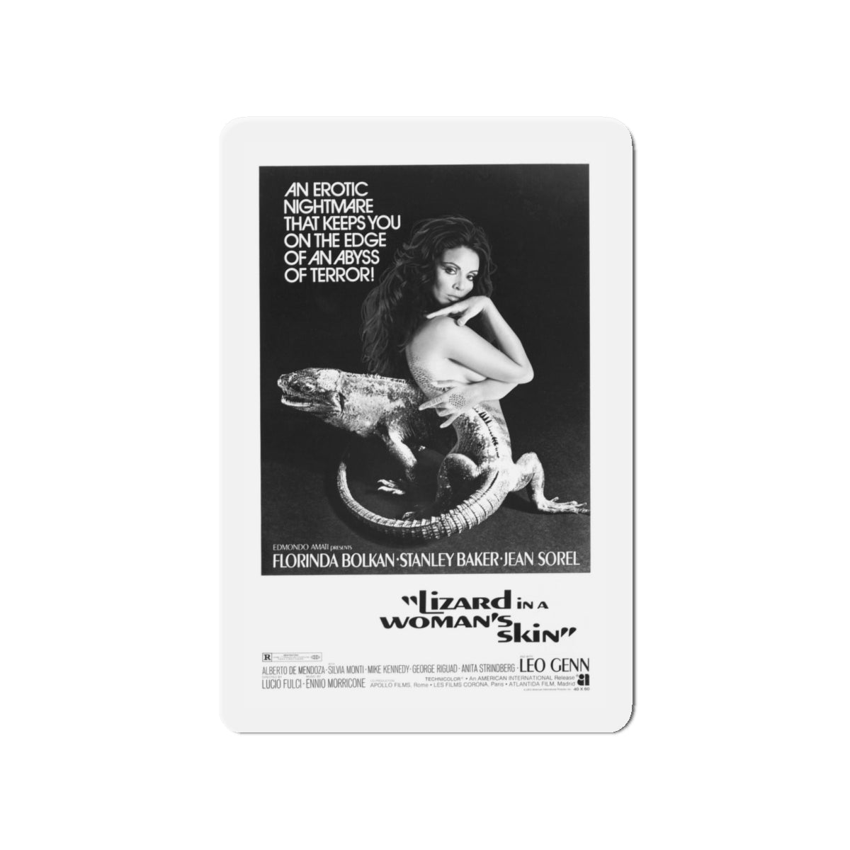 A LIZARD IN A WOMANS SKIN 1971 Movie Poster - Die-Cut Magnet-4" x 4"-The Sticker Space