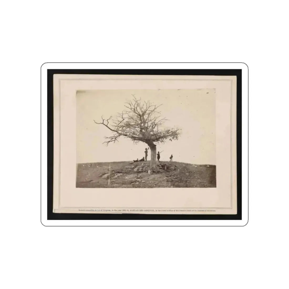 A Lone Grave On Battle-Field Of Antietam (U.S. Civil War) STICKER Vinyl Die-Cut Decal White Die-Cut 2 Inch - The Sticker Space