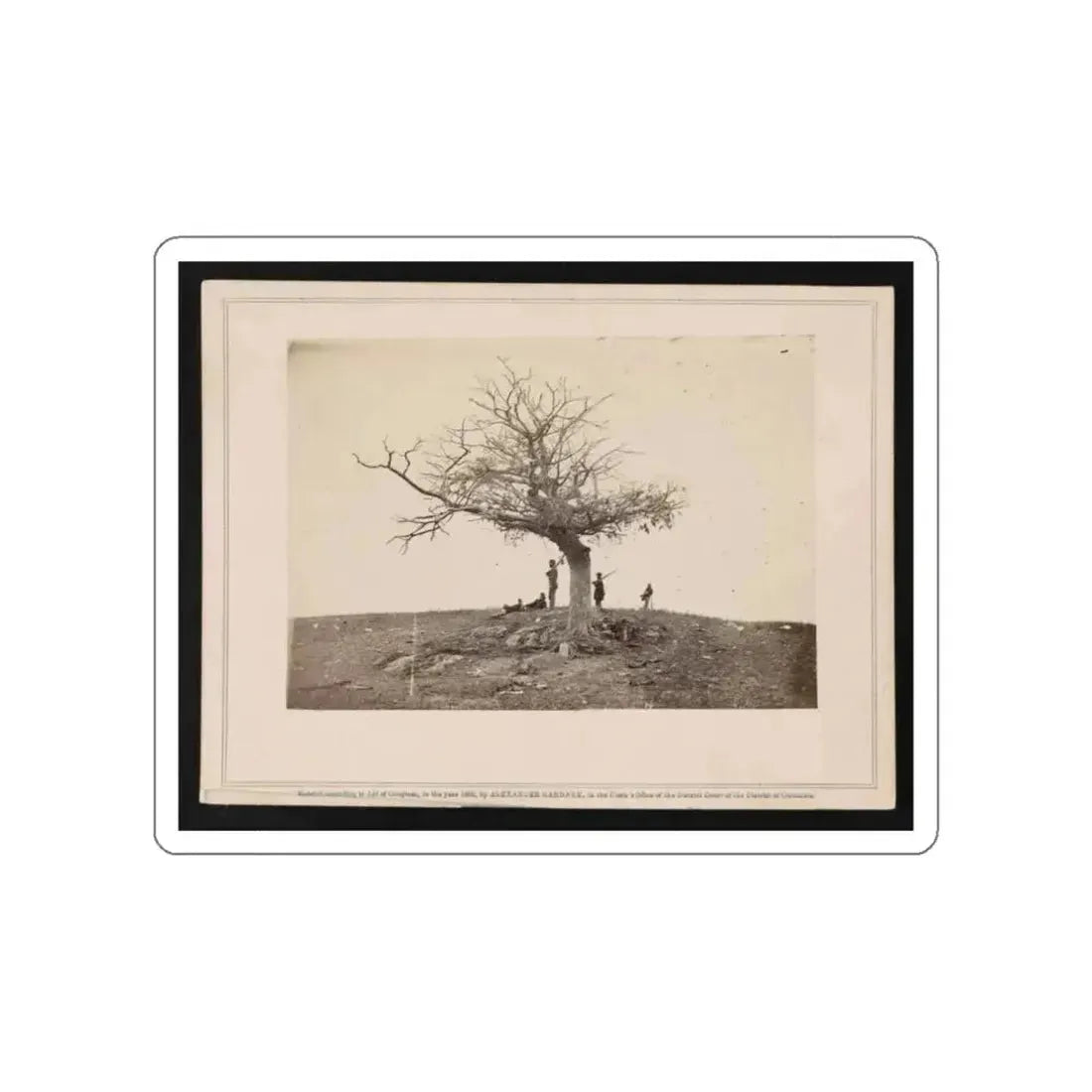 A Lone Grave On Battle-Field Of Antietam (U.S. Civil War) STICKER Vinyl Die-Cut Decal White Die-Cut 3 Inch - The Sticker Space