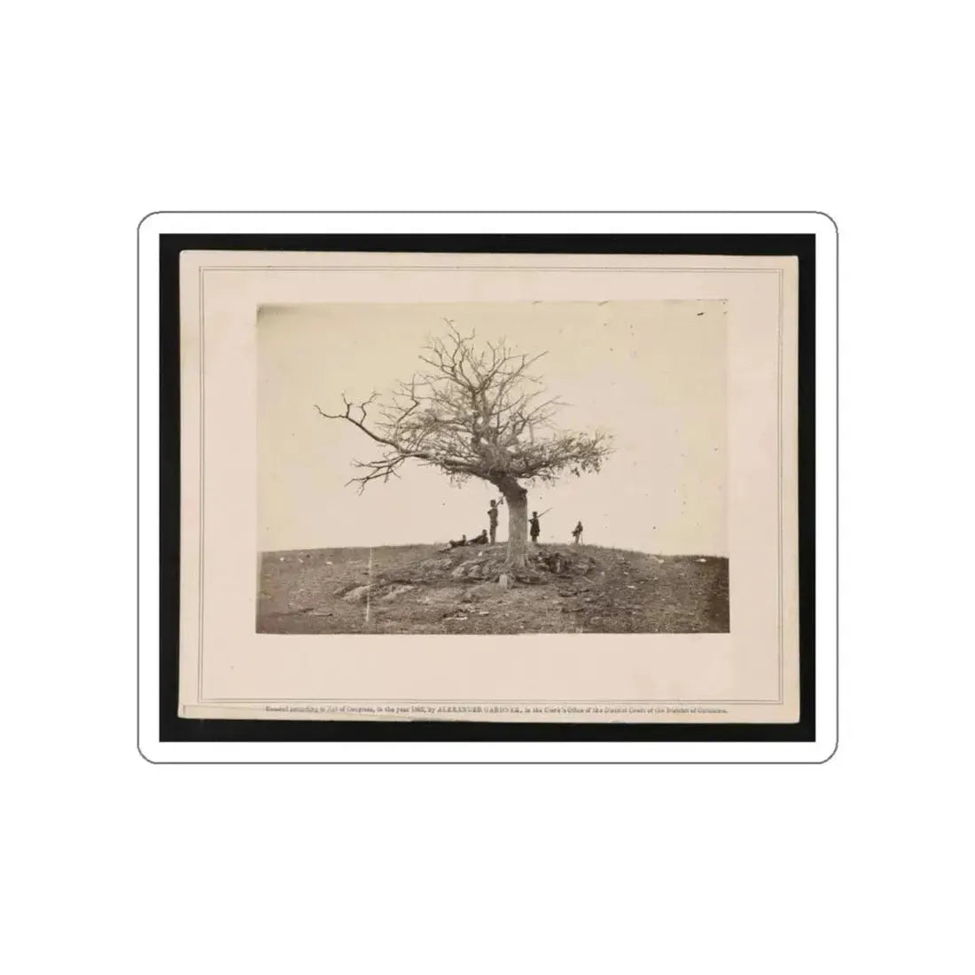 A Lone Grave On Battle-Field Of Antietam (U.S. Civil War) STICKER Vinyl Die-Cut Decal White Die-Cut 5 Inch - The Sticker Space