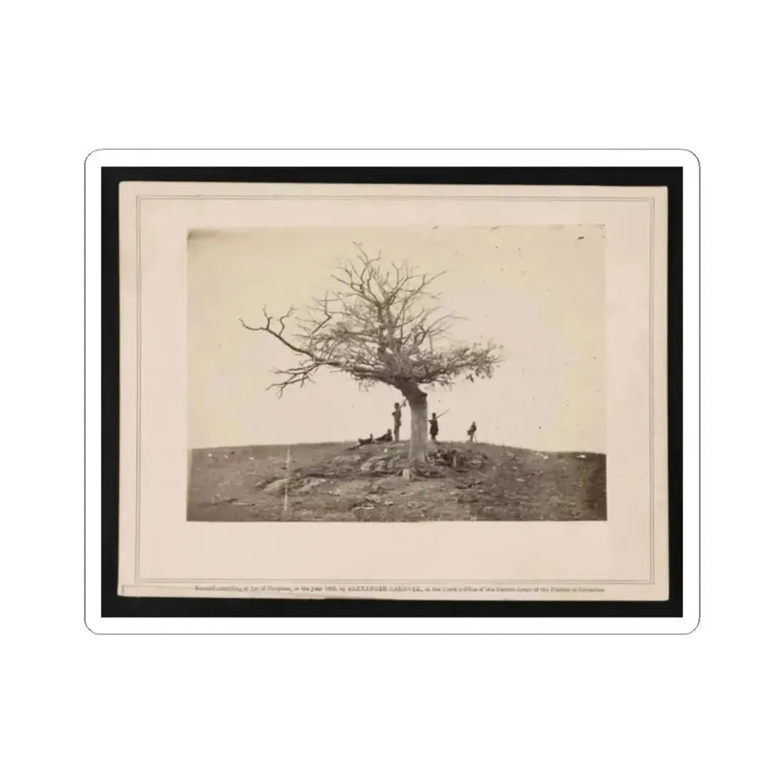 A Lone Grave on Battle-Field of Antietam (U.S. Civil War) STICKER Vinyl Kiss-Cut Decal 2 Inch White - The Sticker Space