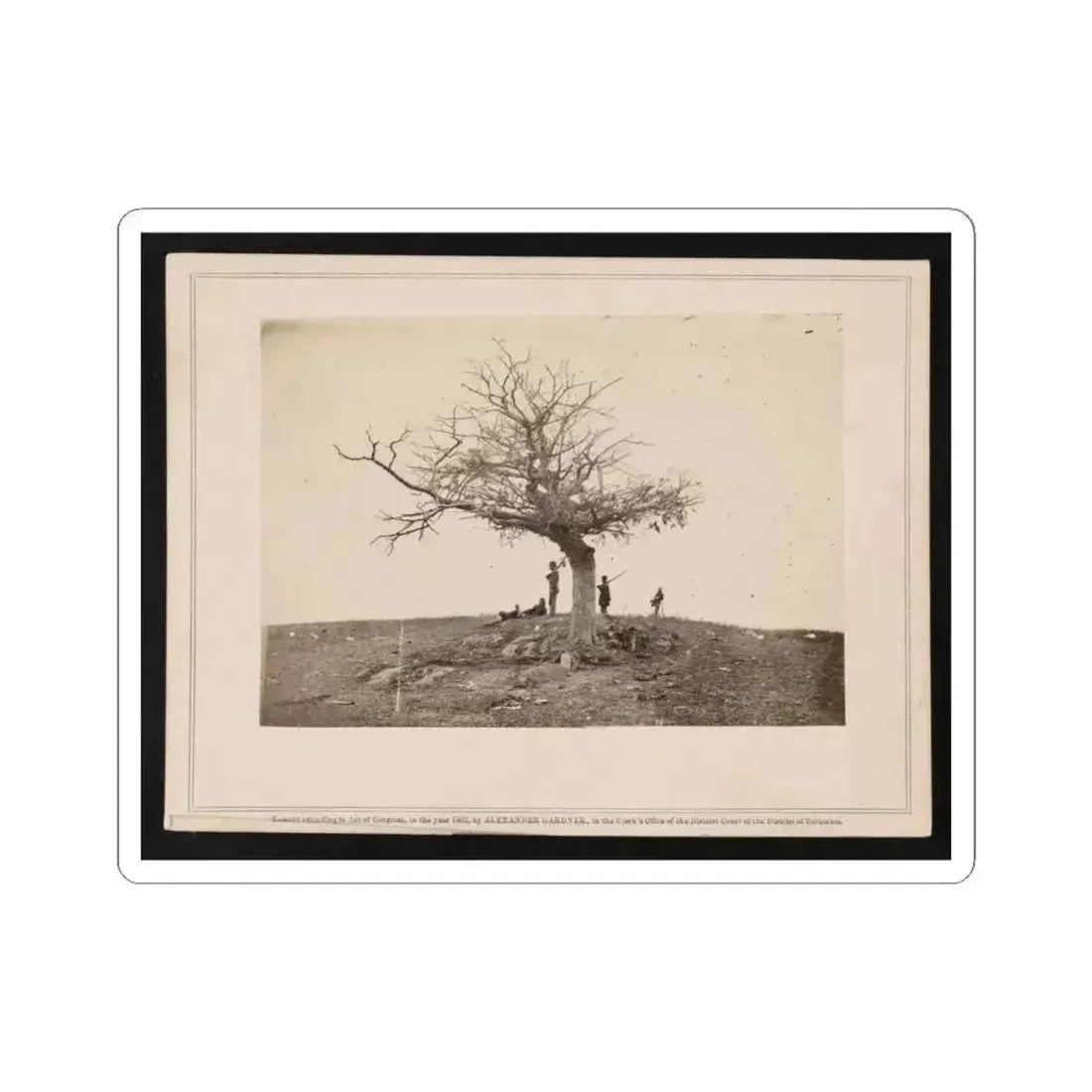 A Lone Grave on Battle-Field of Antietam (U.S. Civil War) STICKER Vinyl Kiss-Cut Decal 6 Inch White - The Sticker Space