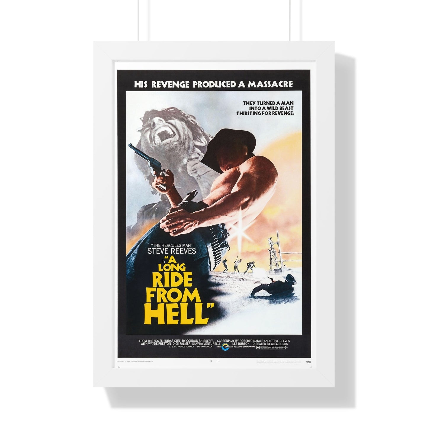 A LONG RIDE FROM HELL 1968 - Framed Movie Poster-16″ x 24″-The Sticker Space