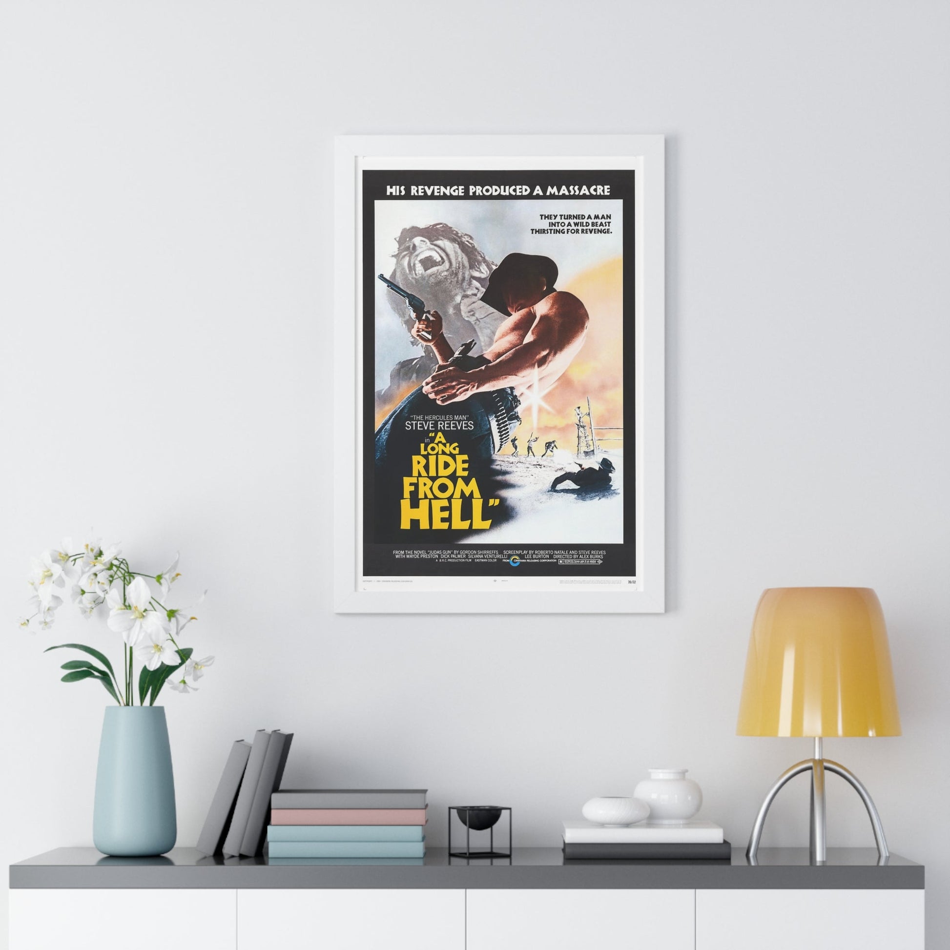 A LONG RIDE FROM HELL 1968 - Framed Movie Poster-The Sticker Space