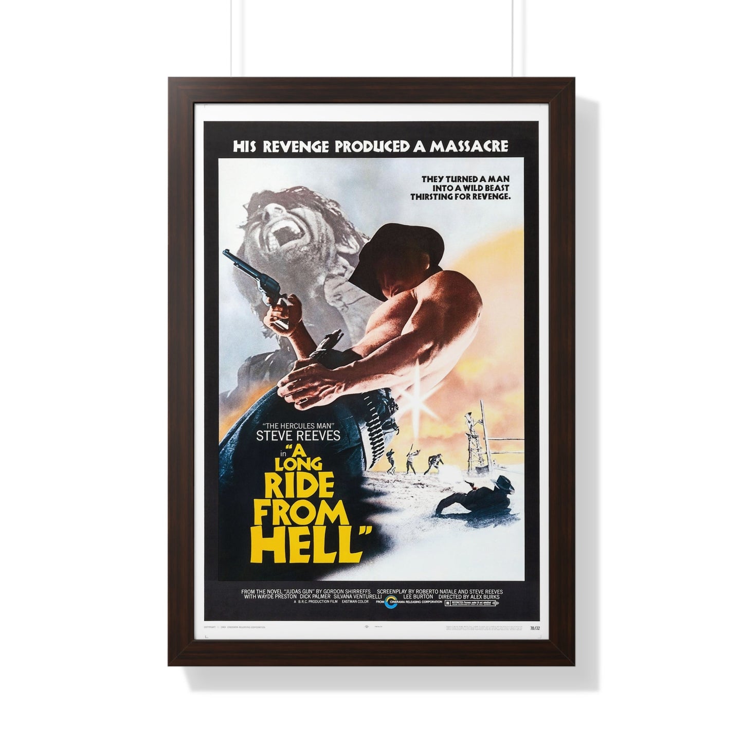 A LONG RIDE FROM HELL 1968 - Framed Movie Poster-20" x 30"-The Sticker Space