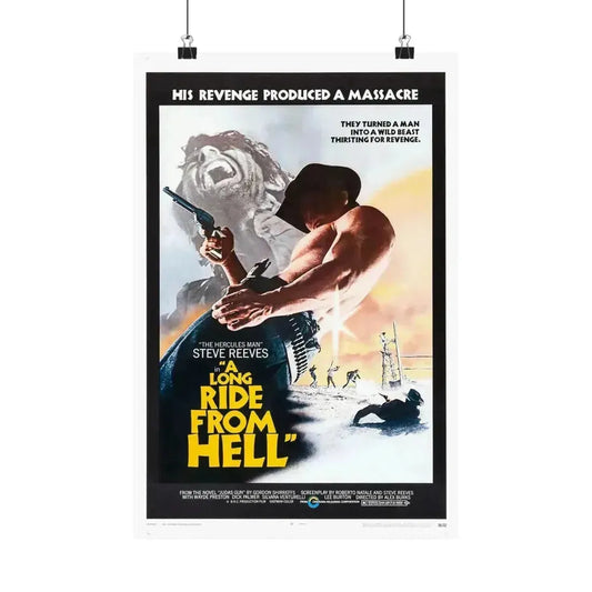 A LONG RIDE FROM HELL 1968 - Paper Movie Poster 12″ x 18″ Matte - The Sticker Space