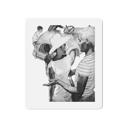 A Long Way Home, Woman And Home magazine, 1963 (Magazine Illustration) Refrigerator Magnet - The Sticker Space