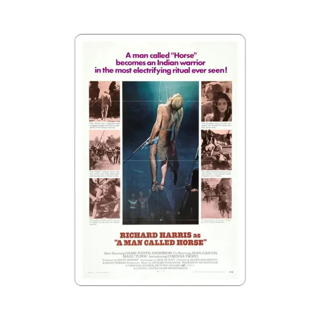 A Man Called Horse 1970 Movie Poster STICKER Vinyl Die-Cut Decal - The Sticker Space
