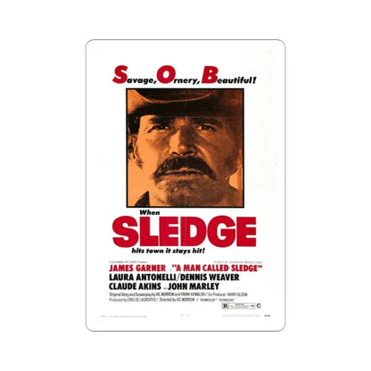 A Man Called Sledge 1970 Movie Poster STICKER Vinyl Die-Cut Decal - The Sticker Space