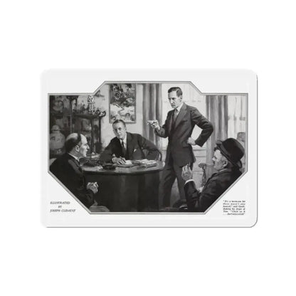 A Man Called Spade (2), The American Magazine, July 1932 (Magazine Illustration) Refrigerator Magnet 2 Inch - The Sticker Space