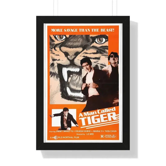 A MAN CALLED TIGER 1973 - Framed Movie Poster 16″ x 24″ Black - The Sticker Space