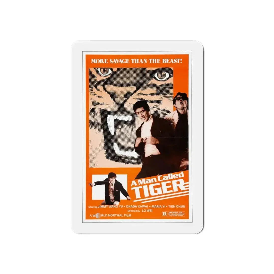 A MAN CALLED TIGER 1973 Movie Poster - Refrigerator Magnet - The Sticker Space
