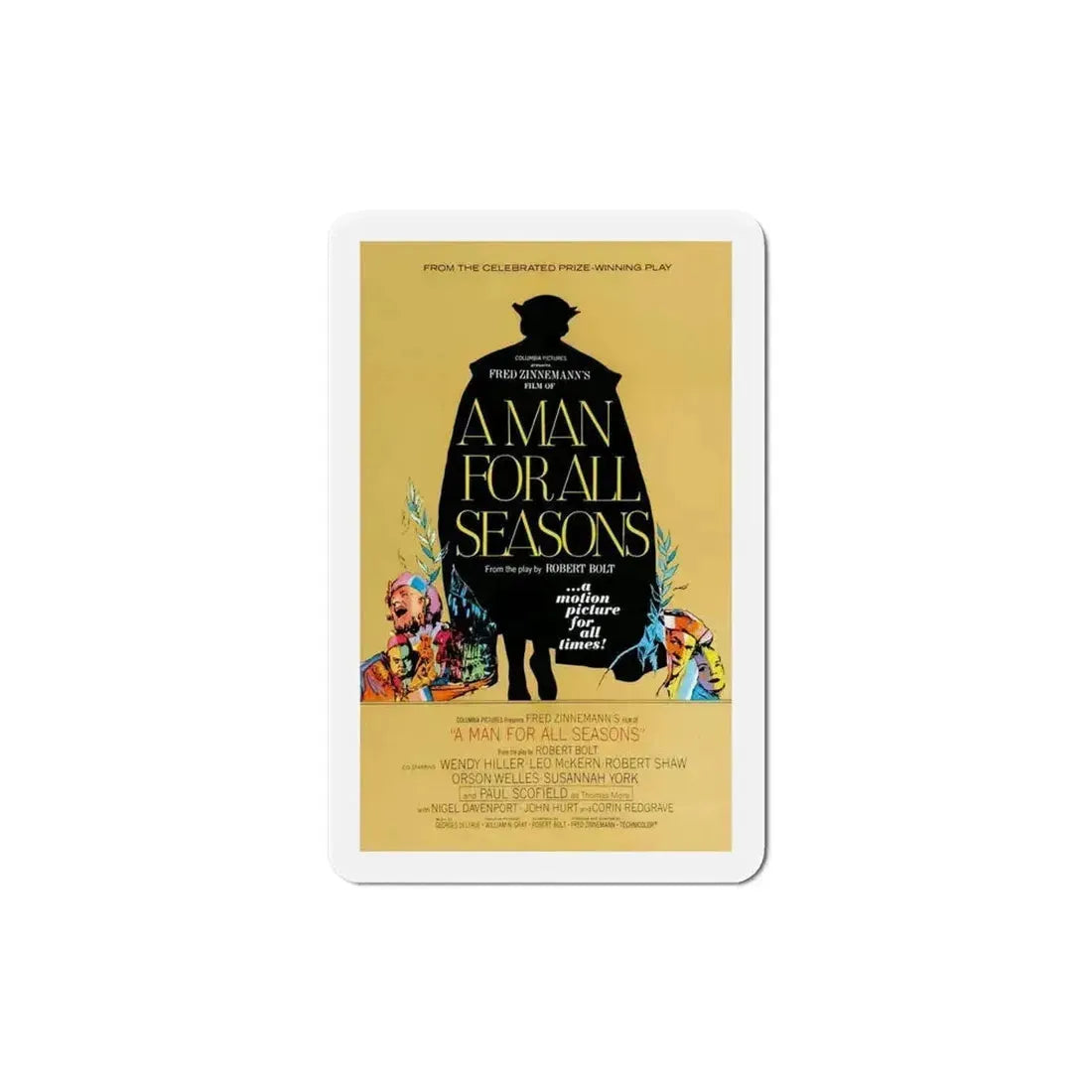 A Man for All Seasons 1966 Movie Poster Refrigerator Magnet 4 Inch - The Sticker Space
