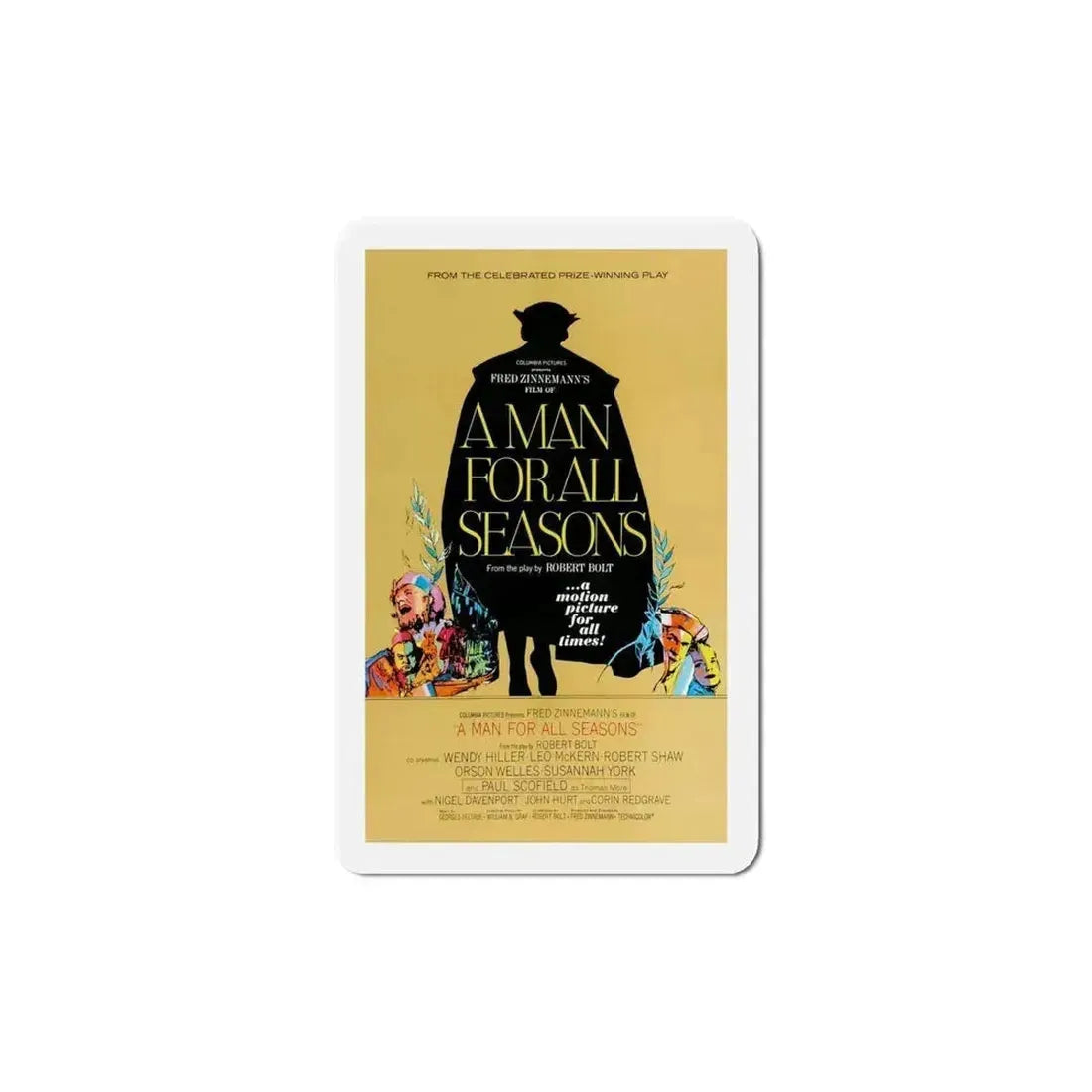 A Man for All Seasons 1966 Movie Poster Refrigerator Magnet 6 Inch - The Sticker Space