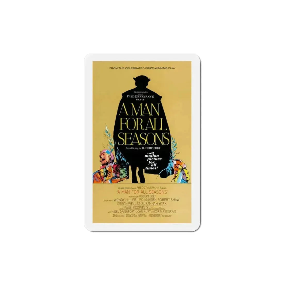A Man for All Seasons 1966 Movie Poster Refrigerator Magnet - The Sticker Space