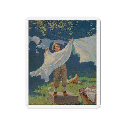 A Man in the Making, Life magazine cover, May 25, 1922 (Magazine Illustration) Refrigerator Magnet-3" x 3"-The Sticker Space