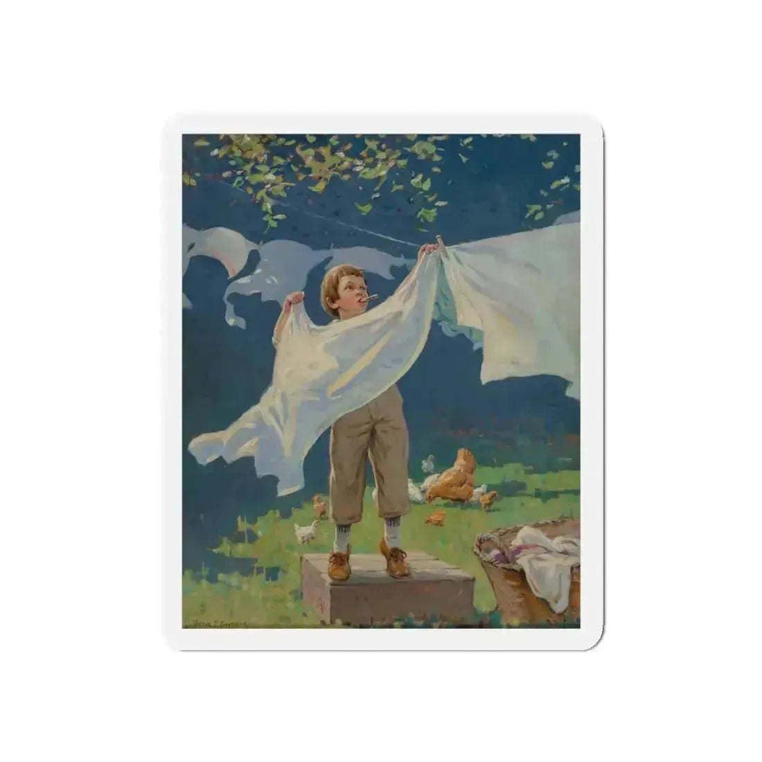 A Man in the Making, Life magazine cover, May 25, 1922 (Magazine Illustration) Refrigerator Magnet 5 Inch - The Sticker Space