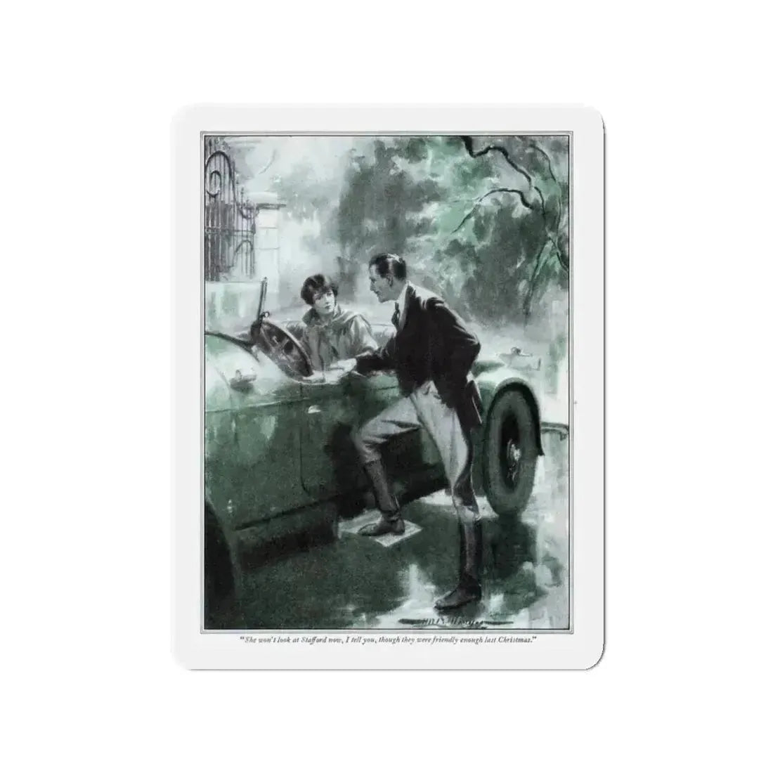 A Man Under Authority (1), McCalls magazine, November 1925 (Magazine Illustration) Refrigerator Magnet 3 Inch - The Sticker Space