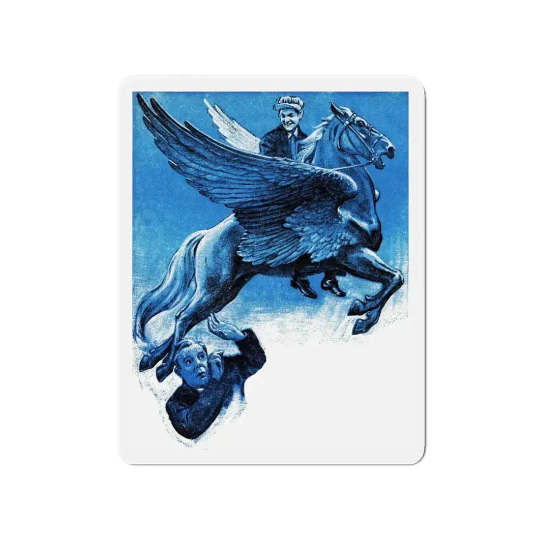 A Matter of a Pinion, Blue Book Magazine, March 1948 (Magazine Illustration) Refrigerator Magnet 4 Inch - The Sticker Space