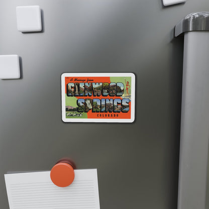 A Message From Glenwood Springs Colorado (Greeting Postcards) Die-Cut Magnet-The Sticker Space