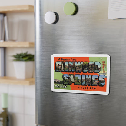 A Message From Glenwood Springs Colorado (Greeting Postcards) Die-Cut Magnet-The Sticker Space