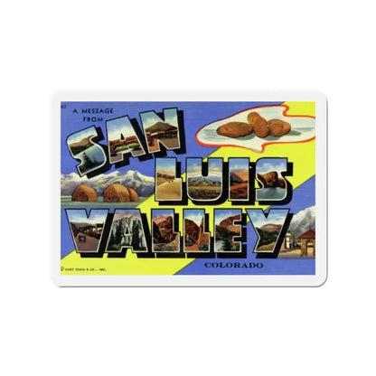 A Message From San Luis Valley Colorado (Greeting Postcards) Refrigerator Magnet 2 Inch - The Sticker Space