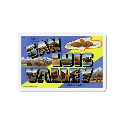 A Message From San Luis Valley Colorado (Greeting Postcards) Refrigerator Magnet 5 Inch - The Sticker Space