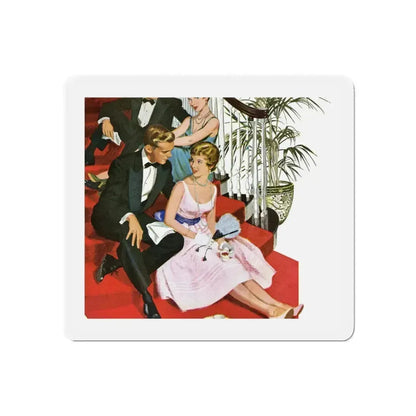 A Minority Report by Margaret Cousins, Good Housekeeping magazine, 1951 (Magazine Illustration) Refrigerator Magnet 6 Inch - The Sticker Space