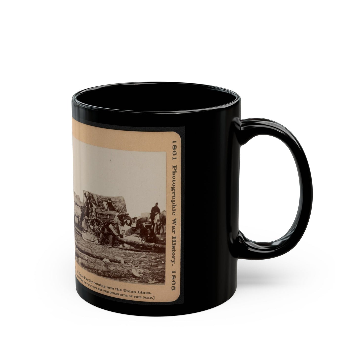 A Negro Family Coming Into The Union Lines (U.S. Civil War) Black Coffee Mug