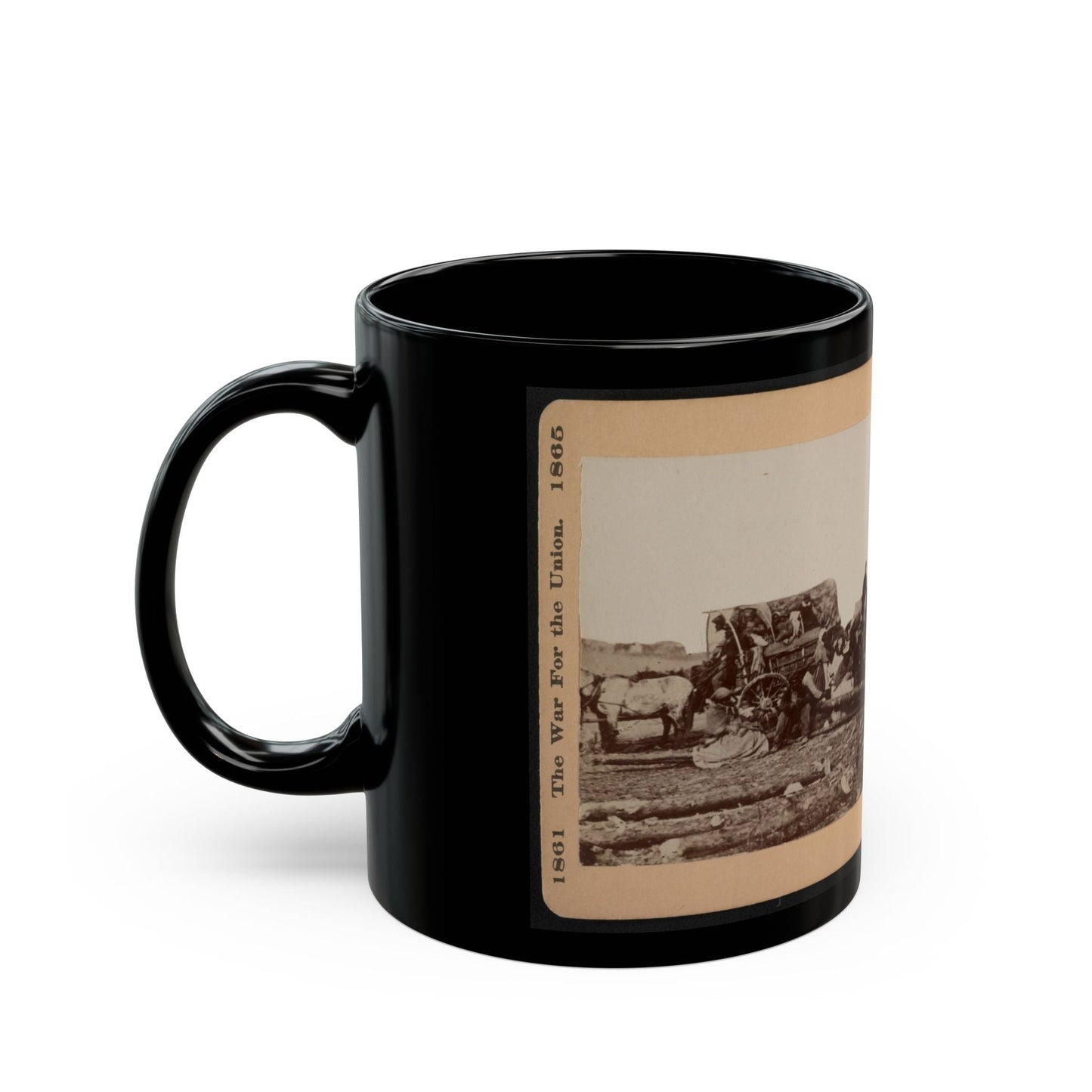 A Negro Family Coming Into The Union Lines (U.S. Civil War) Black Coffee Mug