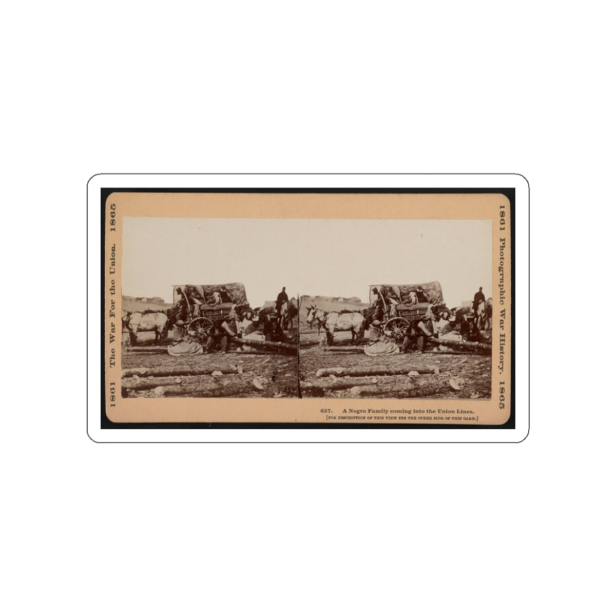 A Negro Family Coming Into The Union Lines (U.S. Civil War) STICKER Vinyl Die-Cut Decal-White-The Sticker Space