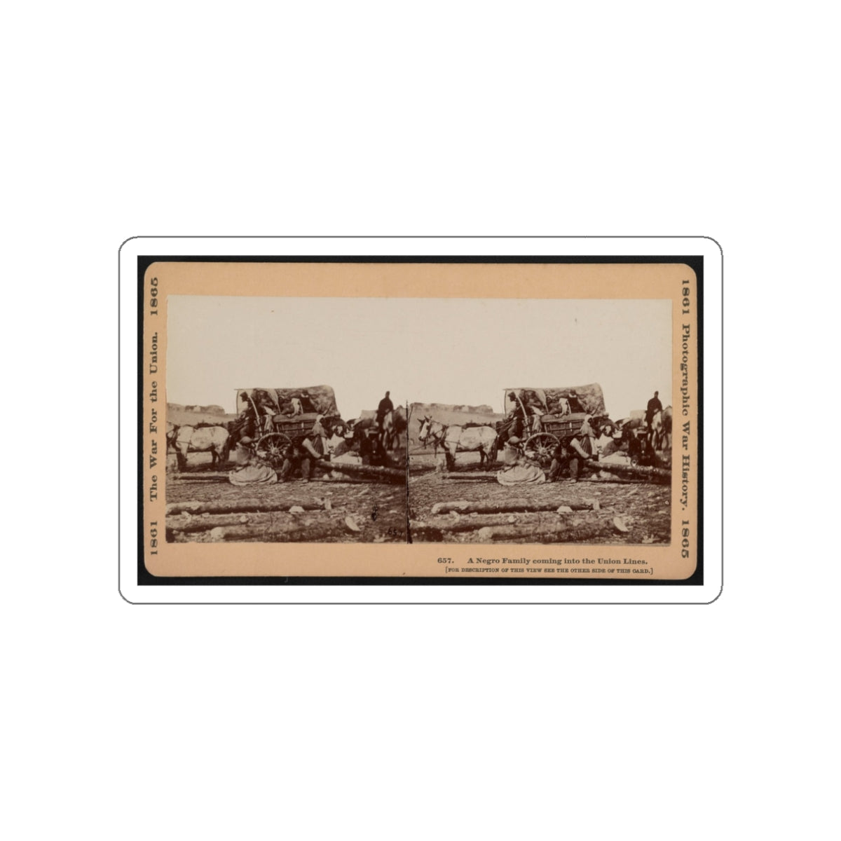 A Negro Family Coming Into The Union Lines (U.S. Civil War) STICKER Vinyl Die-Cut Decal-White-The Sticker Space