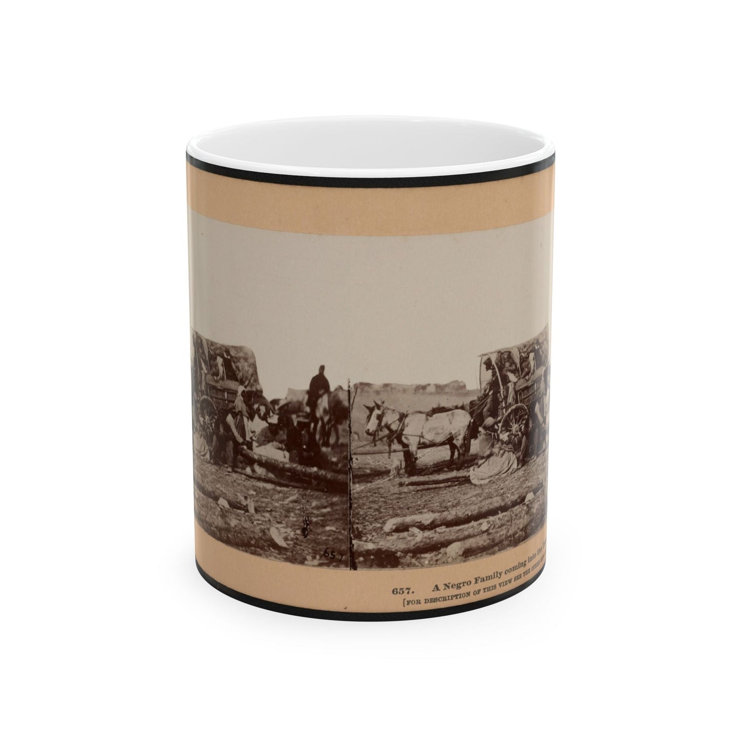 A Negro Family Coming Into The Union Lines (U.S. Civil War) White Coffee Mug