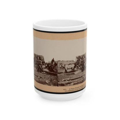 A Negro Family Coming Into The Union Lines (U.S. Civil War) White Coffee Mug