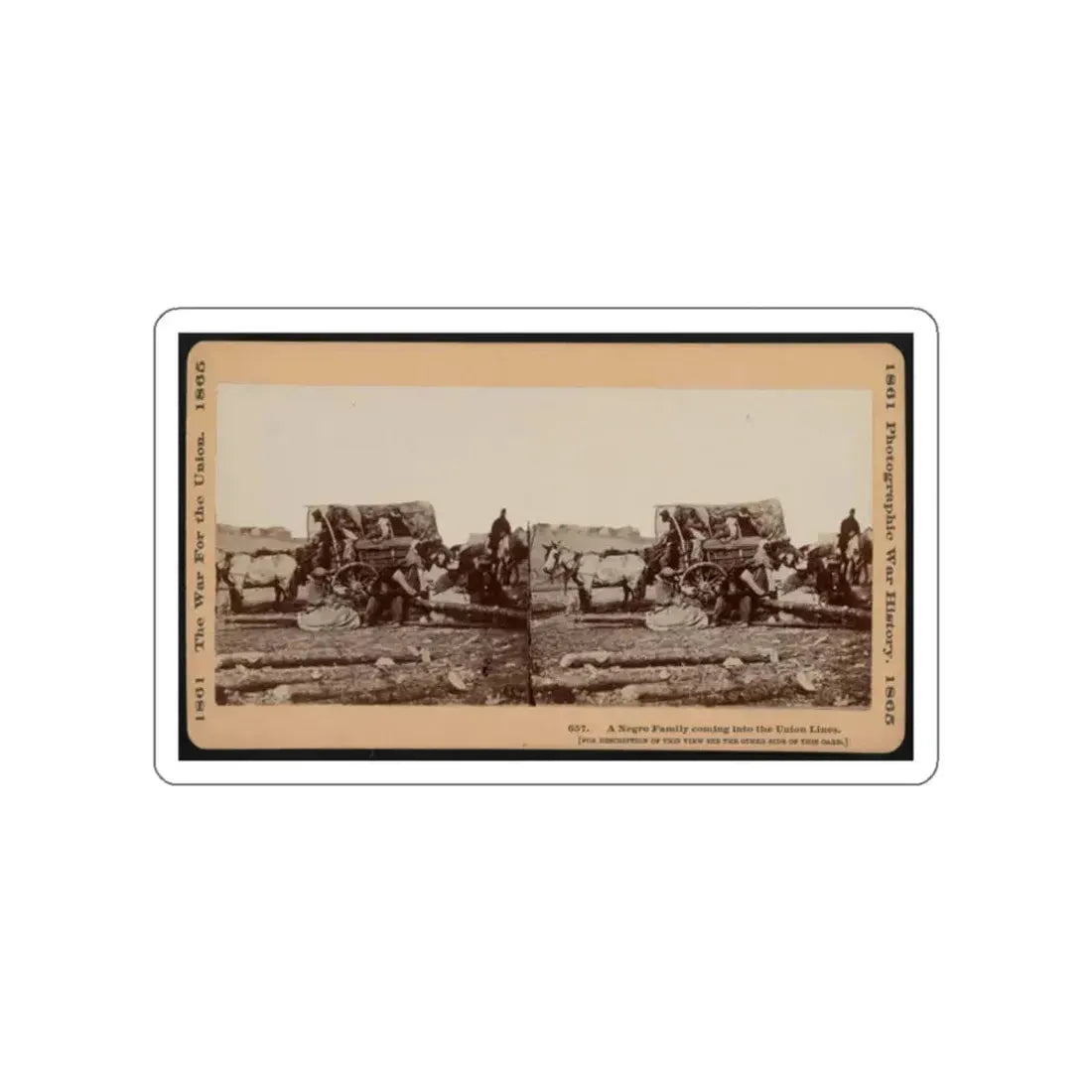A Negro Family Coming Into The Union Lines (U.S. Civil War) STICKER Vinyl Die-Cut Decal - The Sticker Space