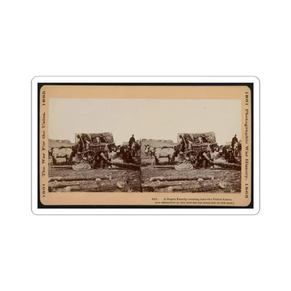 A Negro Family Coming Into the Union Lines (U.S. Civil War) STICKER Vinyl Kiss-Cut Decal 3 Inch White - The Sticker Space