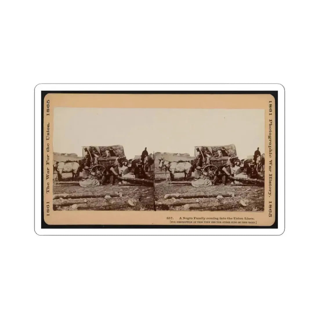 A Negro Family Coming Into the Union Lines (U.S. Civil War) STICKER Vinyl Kiss-Cut Decal 6 Inch White - The Sticker Space