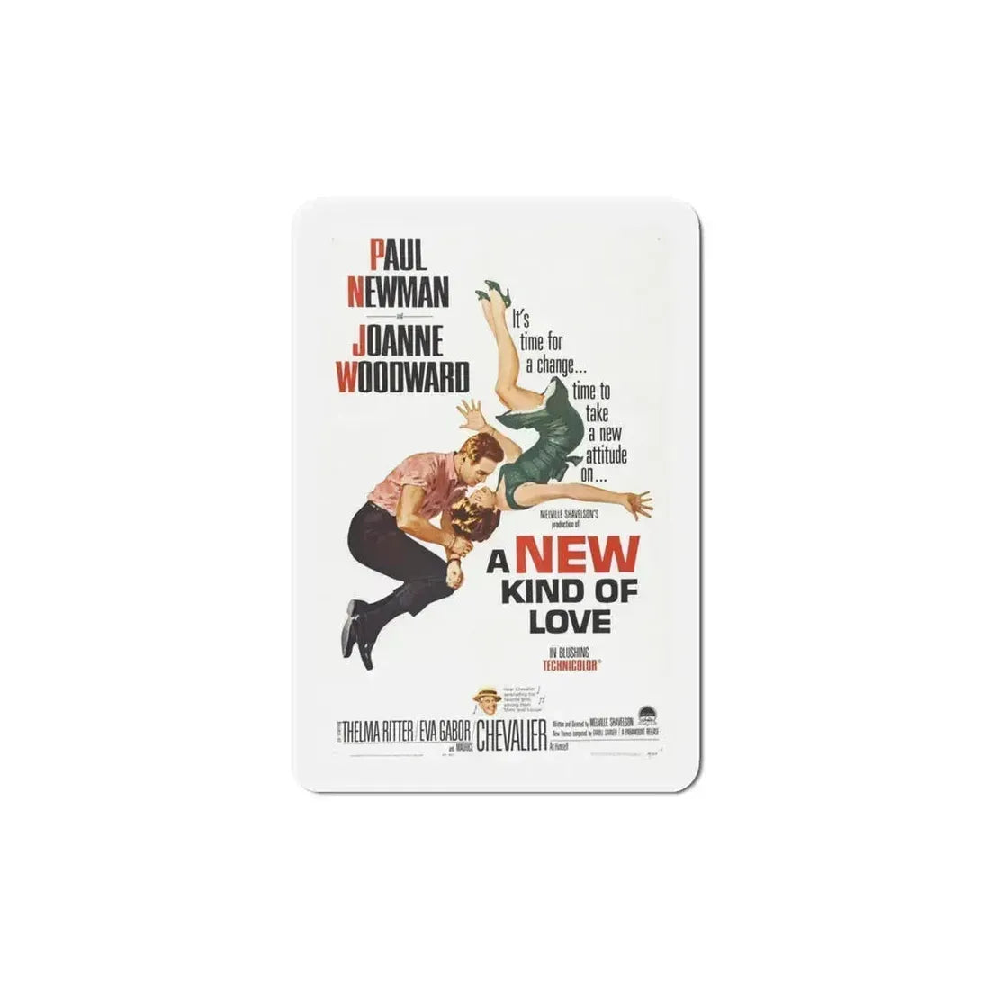 A New Kind of Love 1963 Movie Poster Refrigerator Magnet 6 Inch - The Sticker Space