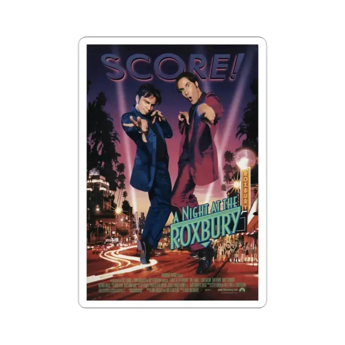 A Night at the Roxbury 1998 Movie Poster STICKER Vinyl Die-Cut Decal 2 Inch - The Sticker Space