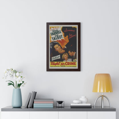 A NIGHT FOR CRIME 1943 - Framed Movie Poster-The Sticker Space