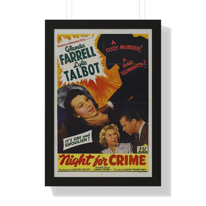 A NIGHT FOR CRIME 1943 - Framed Movie Poster-16″ x 24″-The Sticker Space