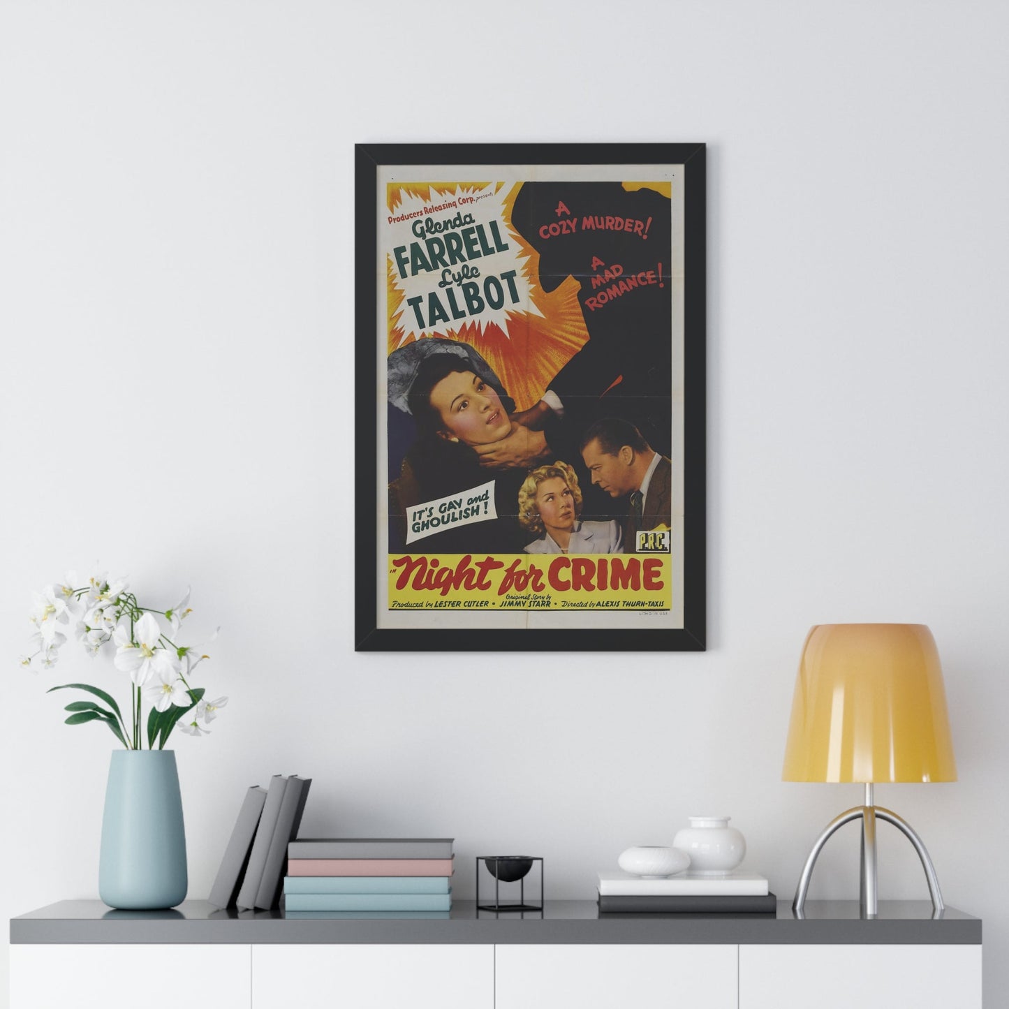 A NIGHT FOR CRIME 1943 - Framed Movie Poster-The Sticker Space