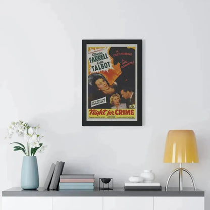 A NIGHT FOR CRIME 1943 - Framed Movie Poster - The Sticker Space